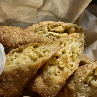 Mac &amp; Cheese Spring Rolls- I would come back just for these. Yummmmm!