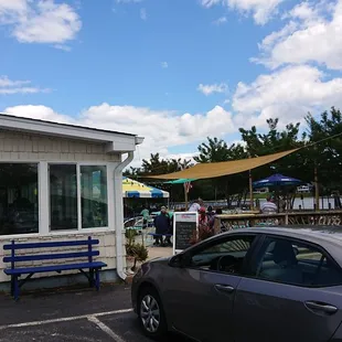 Side of building and marina