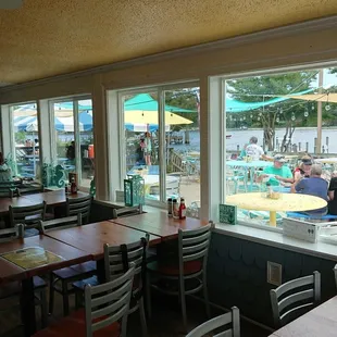 Inside seating, impeccably clean