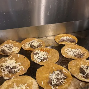 Our delicious Birria quesadillas! 3 per order with our delicious, homemade dip!