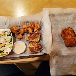 two baskets of food