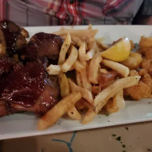 Ribs and shrimp special