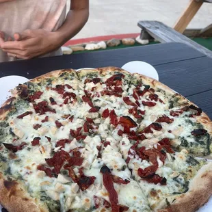 The Celia large pizza.