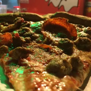 Big Slice with pepperoni and sauage