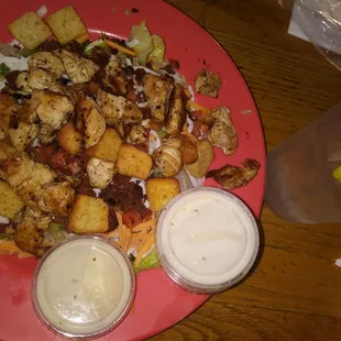 Grilled chicken salad.