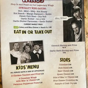 Wings and sides
