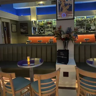 the bar and dining area