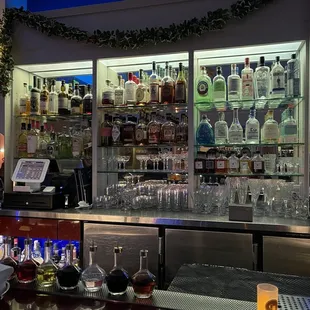 A look at all the bottles of alcohol being served at Stookey&apos;s Club Moderne in San Francisco.
