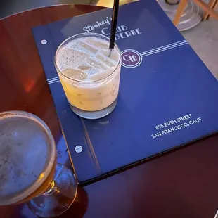 Hot Buttered Rum and Egg Nog sold during the holidays  at Stookey&apos;s Club Moderne in San Francisco.