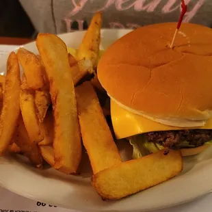 Cheeseburger &amp; steak fries