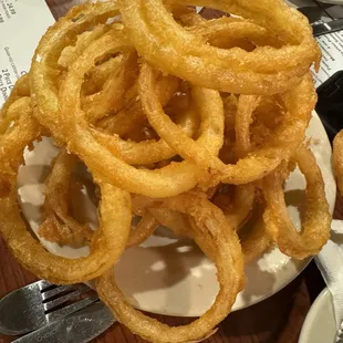 Hot fresh onion rings