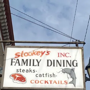 the sign