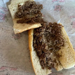 This is suppose to be a steak and cheese with extra cheese.