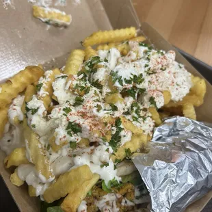 Chicken Gyro with Loaded Greek Fries