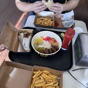 Gyros and falafel