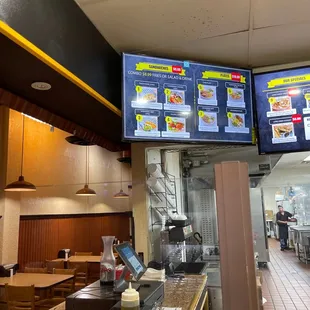 menus on the wall