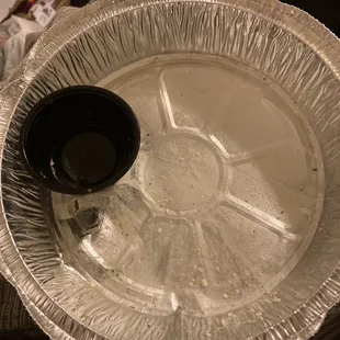 An empty Gyro Plate.