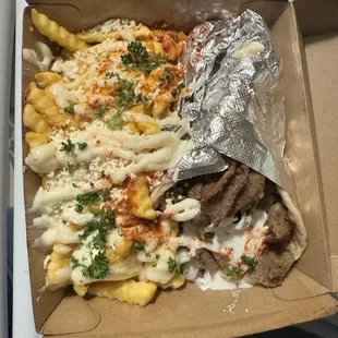 #1 gyro w/greek fries &amp; a coke