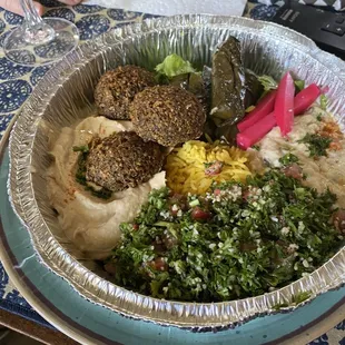 Vegetarian Plate has all the goodies.