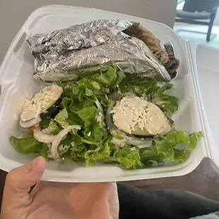 Look how much container you can see by the salad, that used to be full, they are totally skimping out!