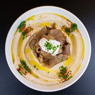 Hummus with Meat Plate