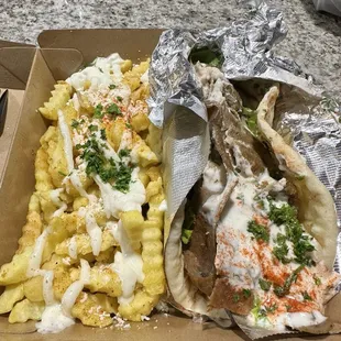 Traditional Gyro Combo with Greek Fries