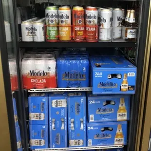 a display of alcohol