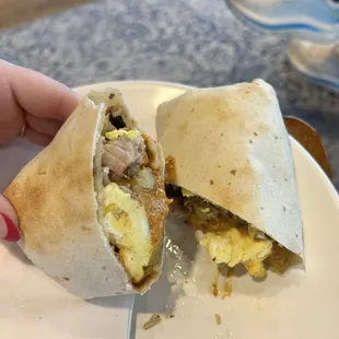 Pork Belly Breakfast Burrito