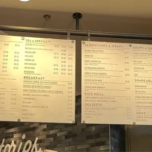Full menu