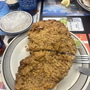 Tenderloin so big I had to cut it in half.