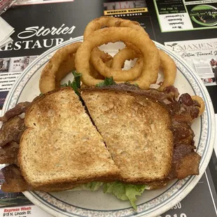 BLT and Onion Rings