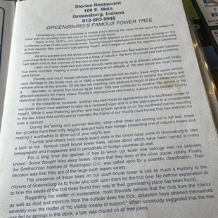 Some background on the tower tree; seems like they've been asked the same questions a few times.