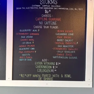 Storm menu