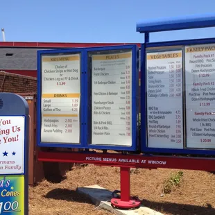 Large Menu Board at the Drive Thru.