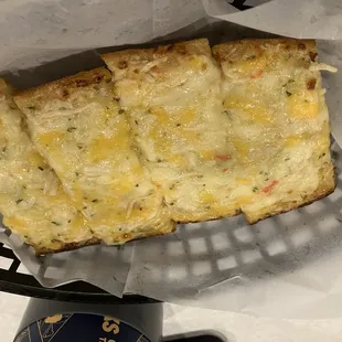 Cheesy seafood bread