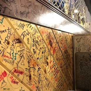 The wall in our booth