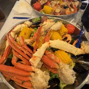 Combo #6 added king crab and black mussels