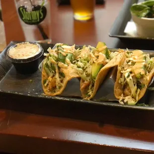 a plate of tacos