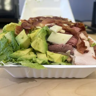 Sunset Salad with bacon and avocado