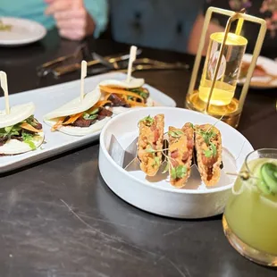 Pork bao and poke tacos...sooooo good!