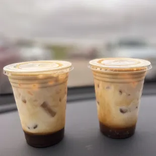 The Promised Land to go (new and maybe seasonal). It contains Honey, Espresso and Oat milk. Delicious and refreshing!