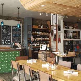 Private dining room surrounded by liquor