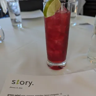 Their take on a Hibiscus margarita: refreshing and barely sweet, just what I wanted