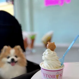 Durian Soft Serve | $6.95 + $2 Bear Waffle