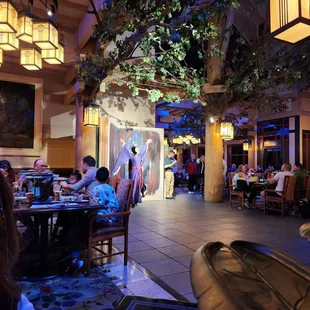 people sitting at tables