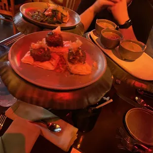 a plate of food on a table