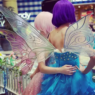 Posing in our Magical Easter Fairy garden at the Windward mall !