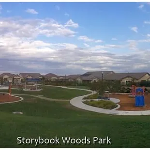 4 vertical photos were stitched to make this Storybook Woods Park  P a n o r a m a