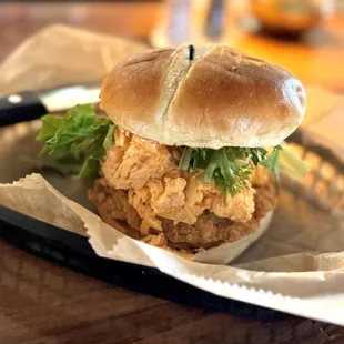 Fried Chicken Pimento Cheese Sandwich