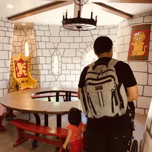 @heyyhannahleigh inside the miniature castle.